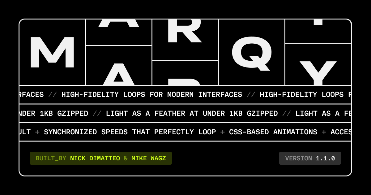 MARQY: High-fidelity loops for modern interfaces
